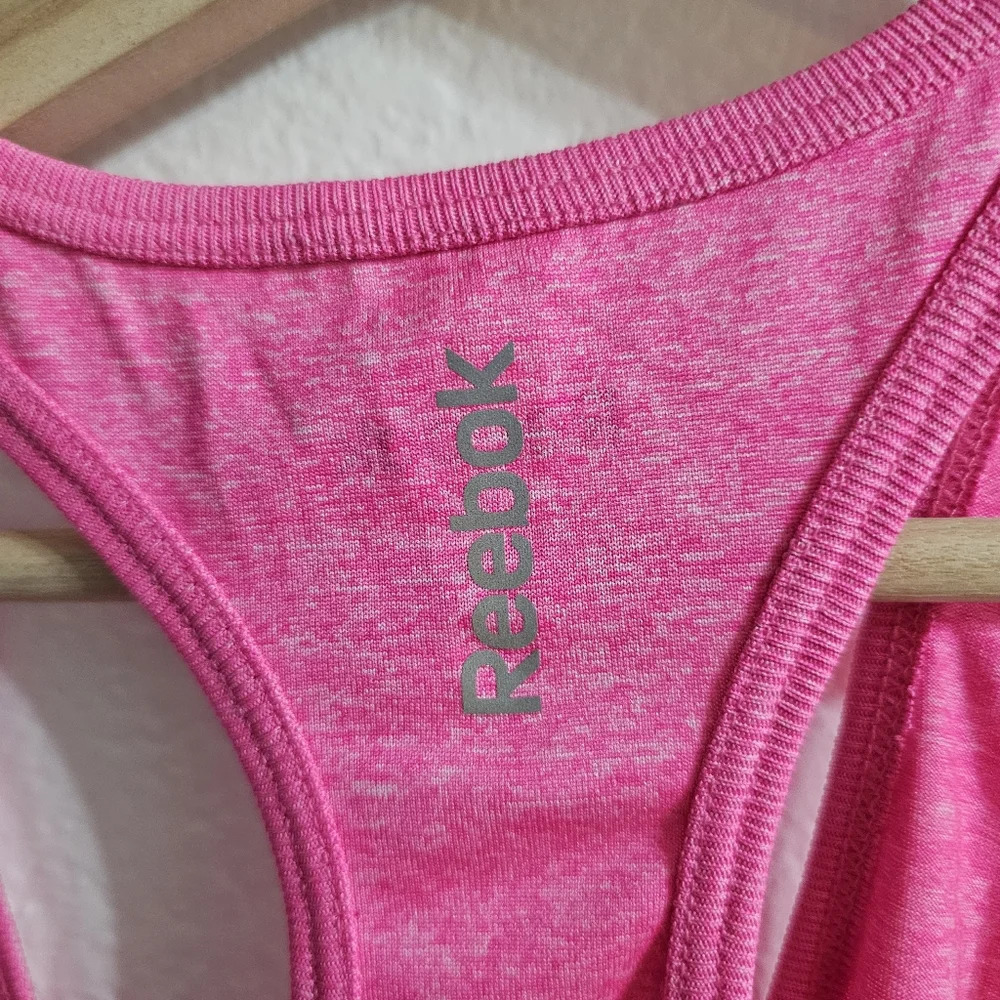 REEBOK "Finish Reebok Strong" Racerback Tank Pink Size S - Picture 7 of 9